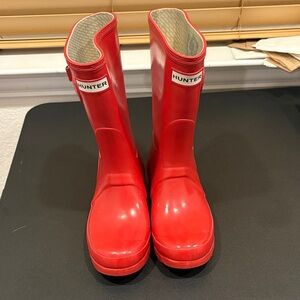Hunter Vibrant Red Waterproof Boots